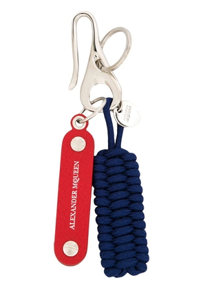 Alexander McQueen woven hook key ring - Red