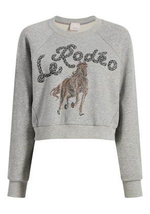 Cinq A Sept horse-embellished sweatshirt - Grey