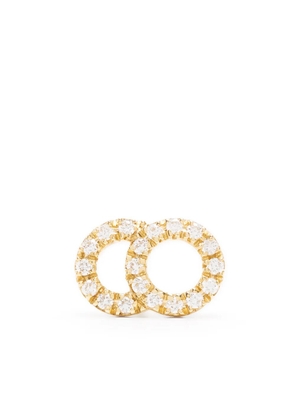 Courbet 18kt recycled yellow gold Celeste small pavé laboratory-grown diamond set mono stud earring