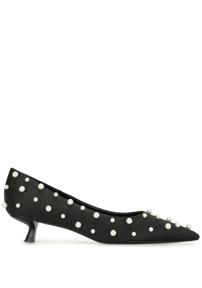 Cult Gaia pearl-embellished pointed-toe pumps - Black