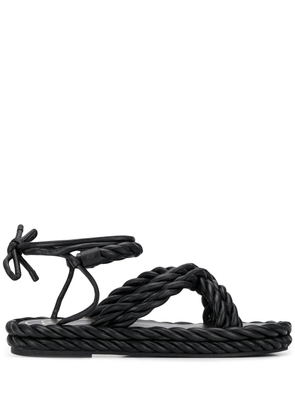 Valentino Garavani The Rope ankle-tie sandals - Black