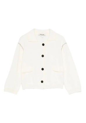 Max & Moi chain-trimmed button-up jacket - White