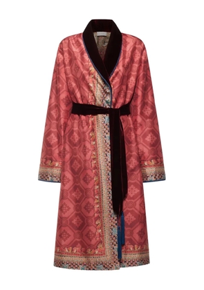 Pierre-Louis Mascia geometric-pattern coat - Red