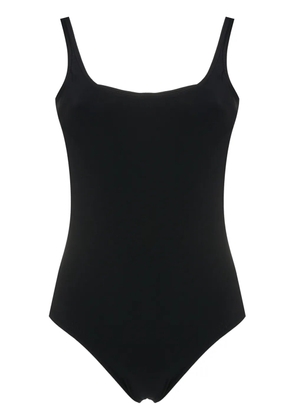 Amir Slama square neck lace-fastening one piece - Black
