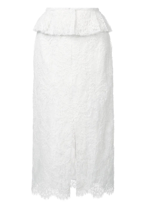 Brock Collection floral lace slit pencil skirt - Neutrals