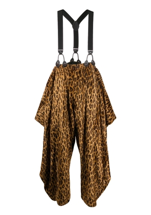 Jean Paul Gaultier Pre-Owned animal print trousers - Brown
