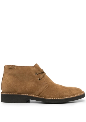 Polo Ralph Lauren logo-patch suede ankle boots - Brown