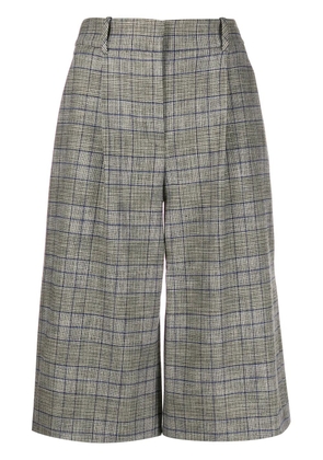 Veronica Beard high-rise checked culottes - Grey