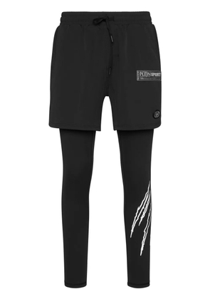 Plein Sport logo-print leggings - Black