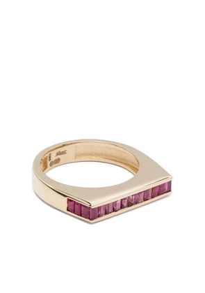 Jacquie Aiche 14kt yellow gold Flat Bar ruby ring