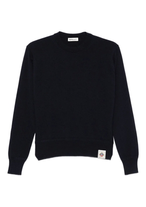 Bally logo-patch cashmere sweater - Blue