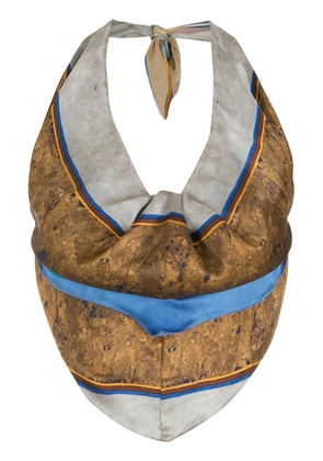 Amir Slama silk halter neck blouse - Blue