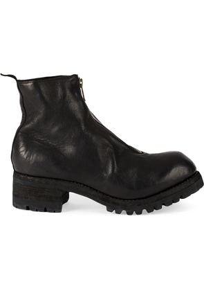 Guidi front zipped up boots - Black