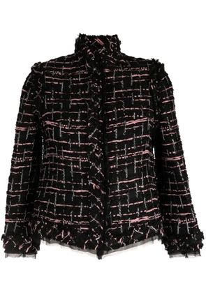SHIATZY CHEN tweed high-neck jacket - Black