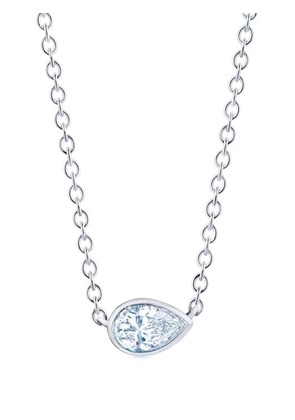KWIAT 18kt white gold side-set pear shape diamond pendant