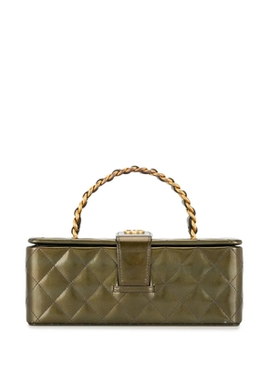 CHANEL Pre-Owned 1995 CC diamond-quilted vanity bag - Green