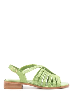 Sarah Chofakian Le Marais braided leather sandals - Green
