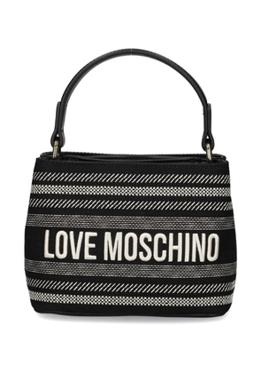 Love Moschino logo-embroidered tote bag - Black