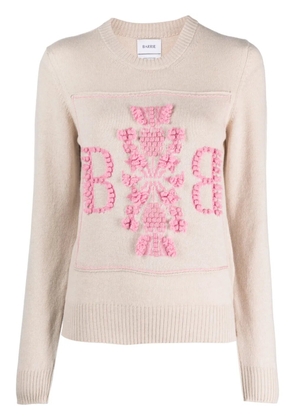 Barrie logo-patch cashmere jumper - Neutrals