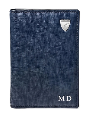 Aspinal Of London shield-plaque bi-fold cardholder - Blue