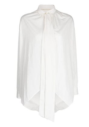 Forme D'expression bow-tie blouson shirt - White