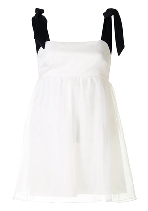 Macgraw Petal empire-line organza blouse - White