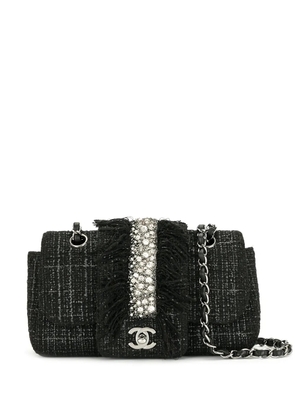 CHANEL Pre-Owned 2006 rhinestone fringe shoulder bag - Black