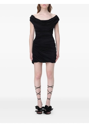 Magda Butrym cowl-neck draped mini dress - Black