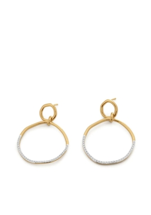 Monica Vinader Riva diamond earrings - Gold
