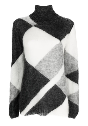 P.A.R.O.S.H. colour-block roll-neck jumper - Grey