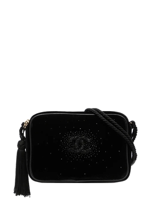 CHANEL Pre-Owned 1990s CC rhinestone-embellished crossbody bag - Black