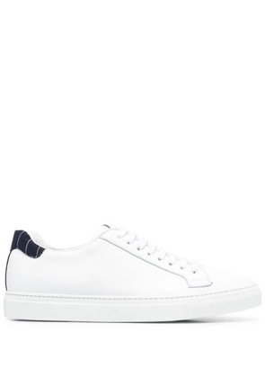 Scarosso pinstripe-counter sneakers - White