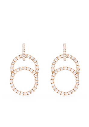 Courbet 18kt recycled rose gold Celeste laboratory-grown diamond pavé hanging earrings - Pink