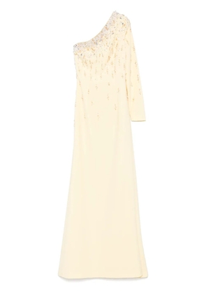 Dina Melwani one-shoulder maxi dress - Yellow