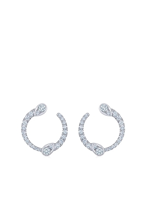 KWIAT 18kt white gold Eclipse diamomnd hoop earrings - Silver