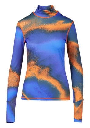 Aztech Mountain abstract-pattern top - Blue