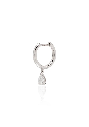 Anita Ko 18kt gold pear-cut diamond hoop earring - Silver