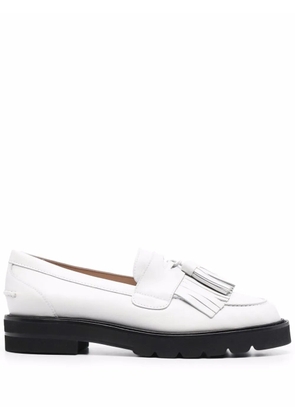 Stuart Weitzman Mila tassel loafers - White