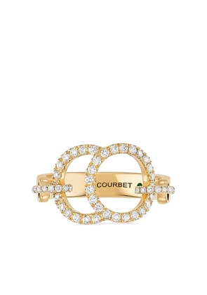 Courbet 18kt recycled yellow gold CELESTE laboratory-grown diamond pavé ring