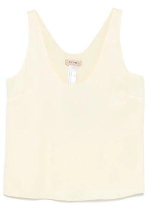 TWINSET scoop-neck top - Yellow