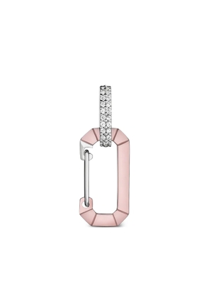 EÉRA 18K white gold small Chiara diamonds single earring - Pink