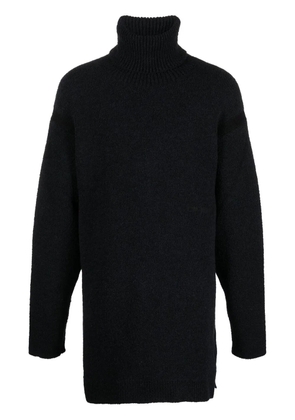 Off-White embroidered-logo roll neck jumper - Black