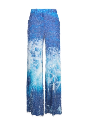 Roberto Cavalli patterned-jacquard trousers - Blue