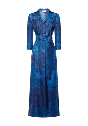 Pierre-Louis Mascia printed belted dress - Blue