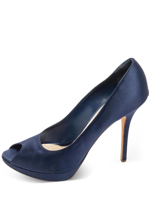 Christian Dior Pre-Owned satin heeled pumps - Blue