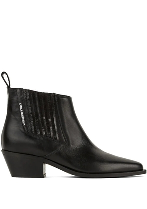 Karl Lagerfeld 50mm Kansas cowboy boots - Black