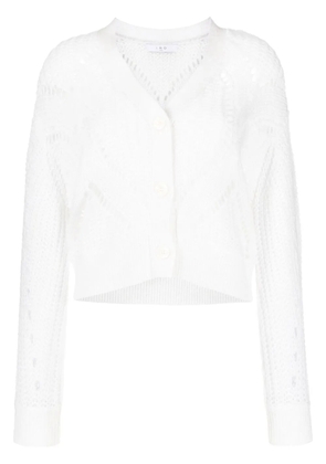 IRO open-knit cotton-wool blend cardigan - White