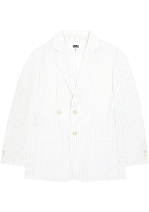MM6 Maison Margiela pinstriped single-breasted blazer - White