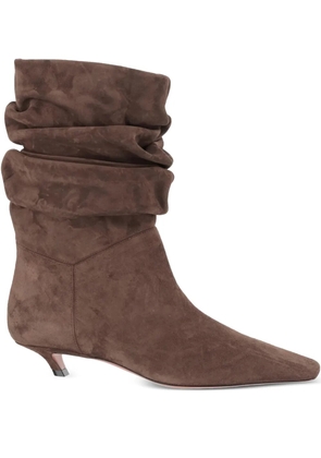 Amina Muaddi Jamie boots - Brown