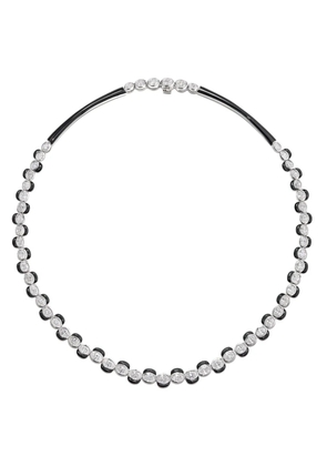 Nikos Koulis 18kt white gold Oui diamond necklace - Silver